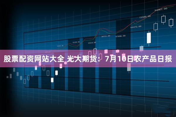 股票配资网站大全 光大期货：7月10日农产品日报