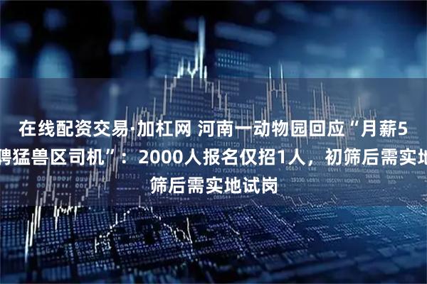 在线配资交易·加杠网 河南一动物园回应“月薪5万招聘猛兽区司机”：2000人报名仅招1人，初筛后需实地试岗
